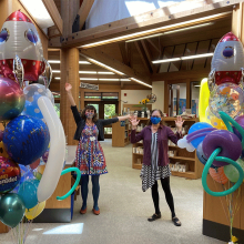 Two Fairfax Librarians Celebrate Library Opening
